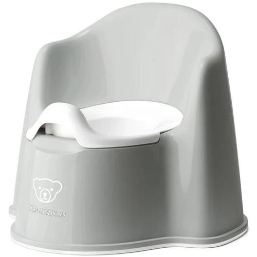 Olita cu protectie spate BabyBjorn Potty Chair Grey/White