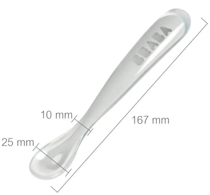 Beaba Силиконовая ложечка 4+ мес. серая B913463 2