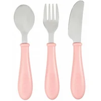Beaba Set 3 tacamuri Inox Roz B913462