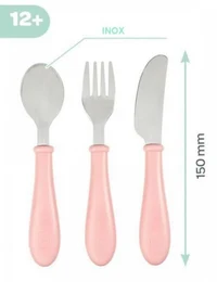 Beaba Set 3 tacamuri Inox Roz B913462 2