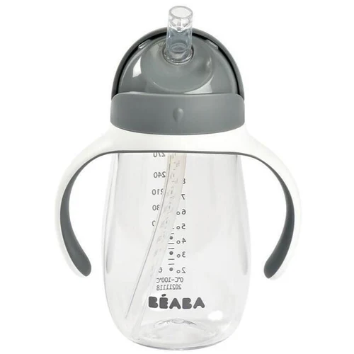 Beaba Кружка с трубочкой из тритана 300 мл Mineral Grey B913534