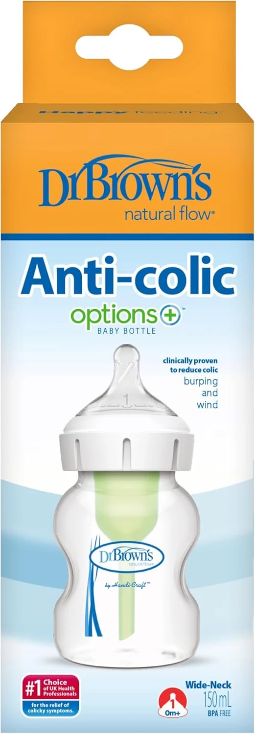 Dr Brown's Biberon anticolici gat larg 150ml Options+ Sticla 2