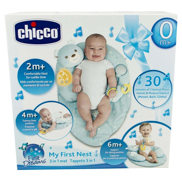 Jucarie Chicco centru de activitate 3 in 1, Primul meu cuibusor, albastru, 0 luni+ 98292 2