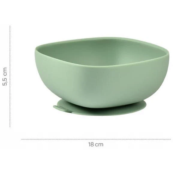 Beaba Bol silicon cu ventuza Sage green, B913547 2