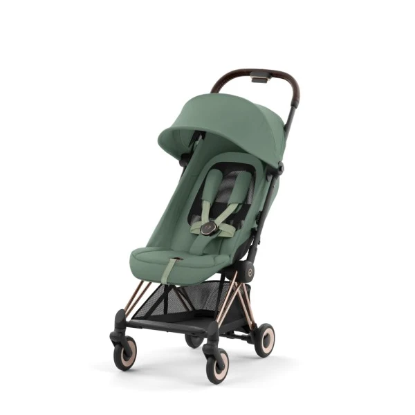 Коляска ультракомпактная Cybex Coya Rosegold Leaf Green 2