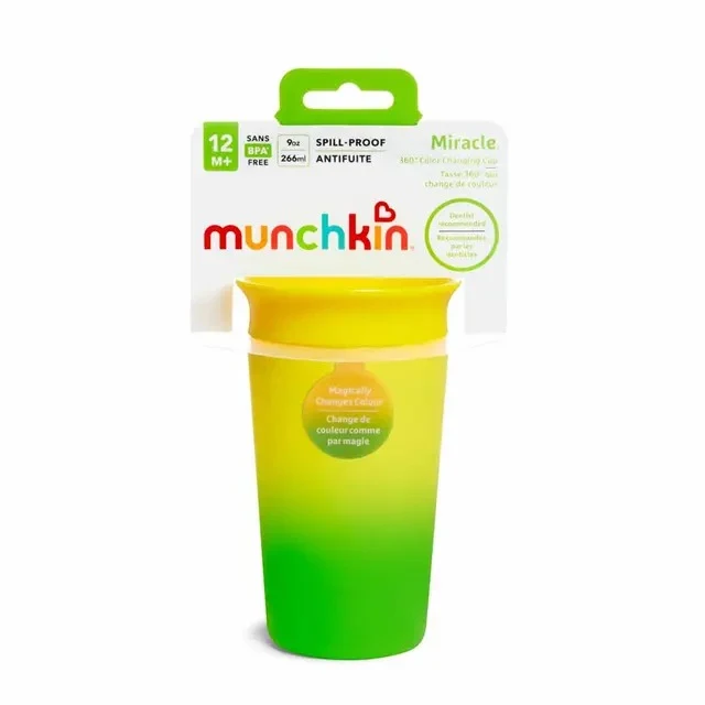 Munchkin 1pk 9oz MRCL Colour Changing Cup-Yellow 5