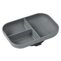 Beaba Farfurie compartimentata din silicon cu ventuza Mineral Grey B913548