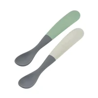 Beaba set 2 lingurite silicon Bicolor Mineral B913574
