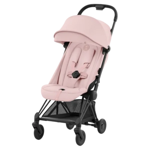 Коляска ультракомпактная Cybex Coya Matt Black Peach Pink light pink 2025
