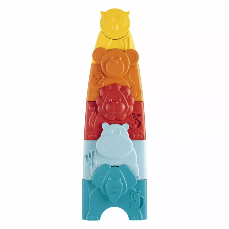 Jucarie Eco de stivuire 2 in 1 Chicco Turnuletul animalutelor, 9-36 luni 3