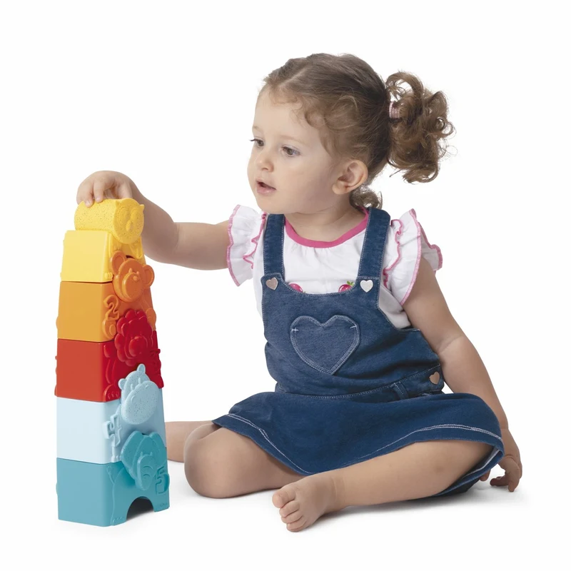 Jucarie Eco de stivuire 2 in 1 Chicco Turnuletul animalutelor, 9-36 luni 2