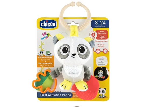 Jucarie senzoriala Chicco Panda pentru carucior si scaun auto, 3-24luni