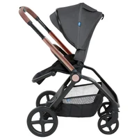 Carucior Chicco Mysa, Black Satin, 0+ luni 2