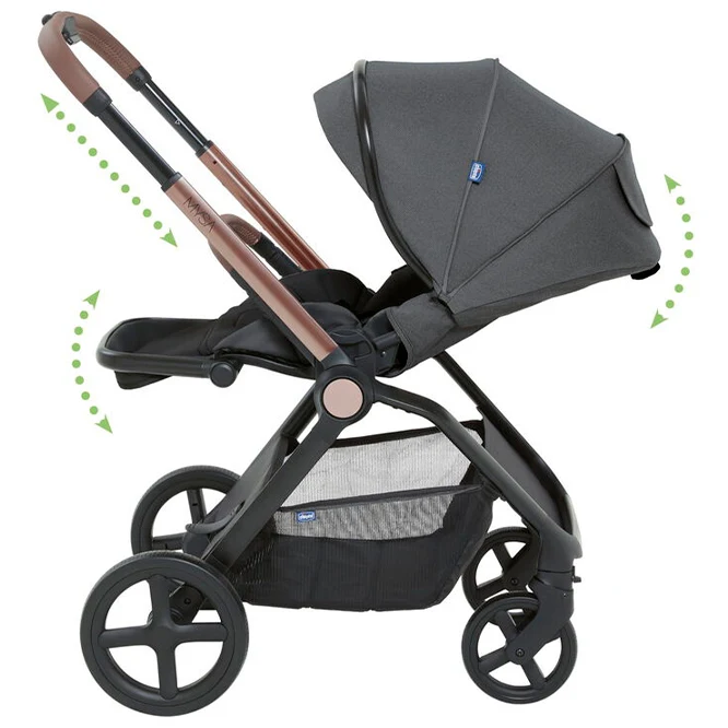 Carucior Chicco Mysa, Black Satin, 0+ luni 4