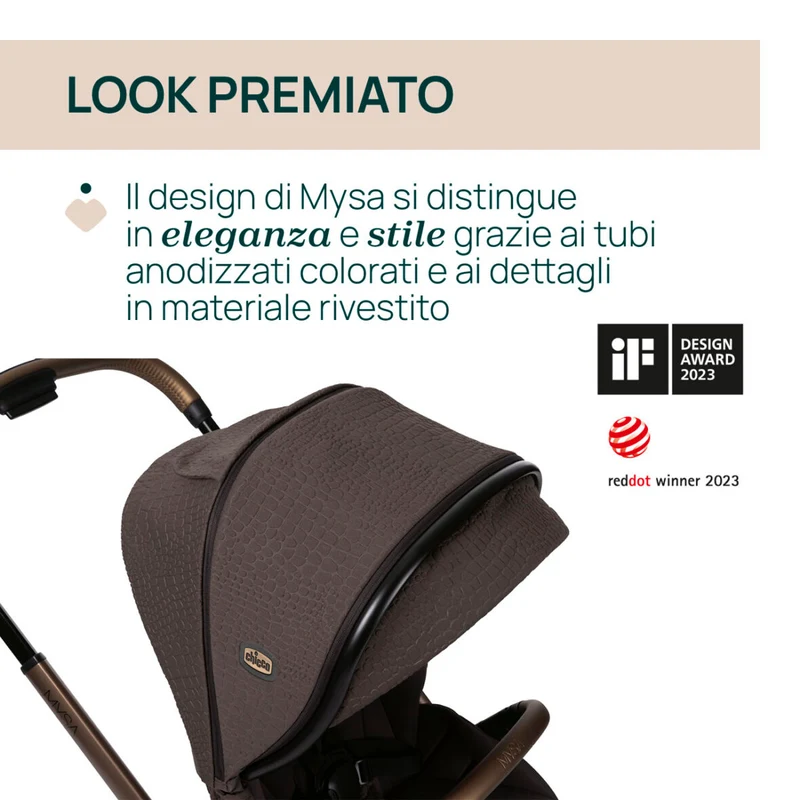 Carucior Chicco Mysa, Bronze Lizard Re Lux, Editie limitata , 0+ luni 4