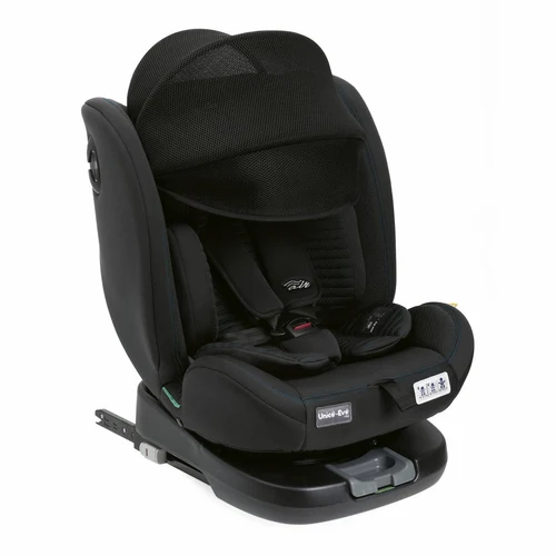 Scaun auto rotativ Chicco Unico EVO i-Size, Black (Negru), de la nastere pana la 12 ani (40-150 cm)