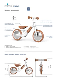 Bicicleta fara pedale Mima Zoom White 3
