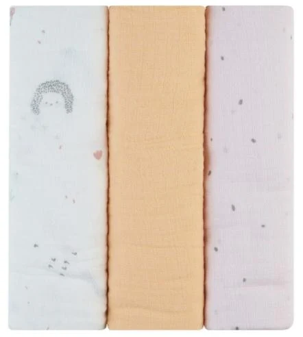 Pelinci de muselina KikkaBoo Hedge-hugs, 100*100 cm, 3 buc