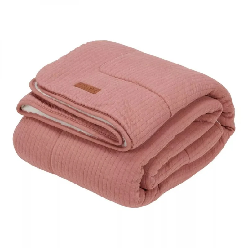 Patura din bumbac dublata cu plus - Vintage Sunny Stripes - Little Dutch 2