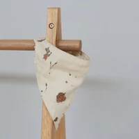 Baveta bandana din muselina de bumbac organic Villads - set 2 bucati - Unicorn/Rose Dust - Nuuroo 3