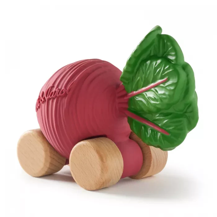 Jucarie din cauciuc natural masinuta - Betty the Beetroot- Oli & Carol 3