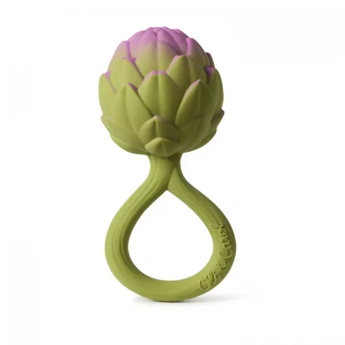Jucarie zornaitoare de dentitie din cauciuc natural - Artichoke - Oli & Carol