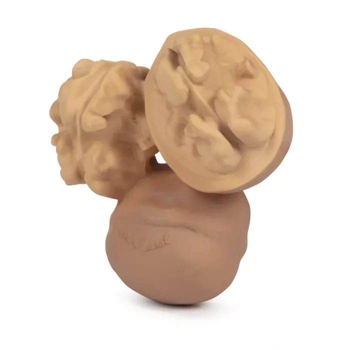 Jucarie de dentitie din cauciuc natural - Nutty the Walnut - Oli & Carol 2