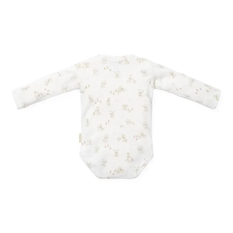 Body kimono cu maneca lunga din bumbac organic - Baby Bunny - Marime 44 - Little Dutch 2