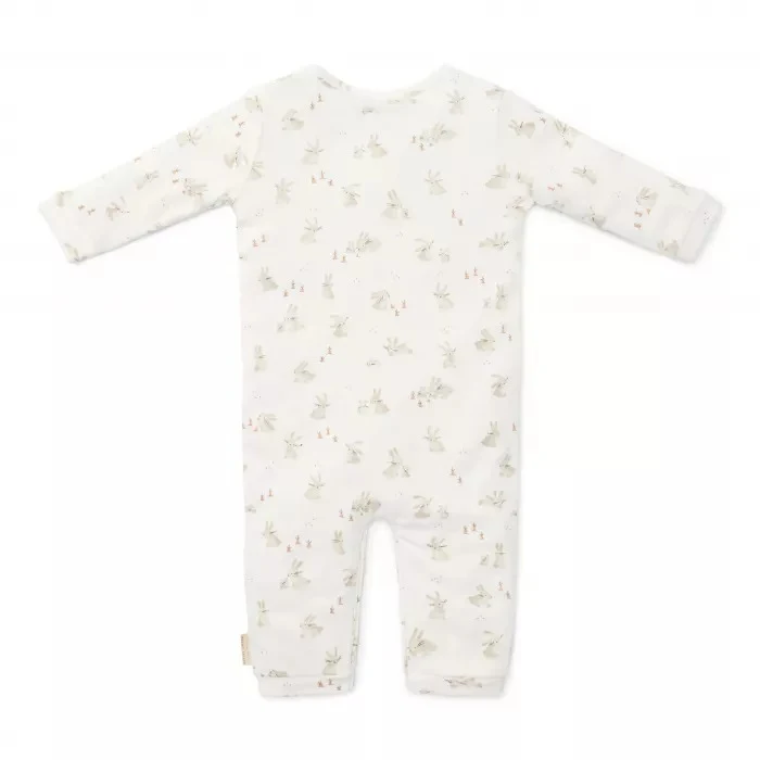 Salopeta din bumbac organic print complet - Baby Bunny - Marime 44 - Little Dutch 2