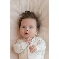 Salopeta din bumbac organic print complet - Baby Bunny - Marime 44 - Little Dutch 3