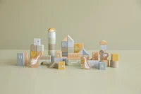 Cuburi de constructie din lemn - Albastre - Little Dutch 2
