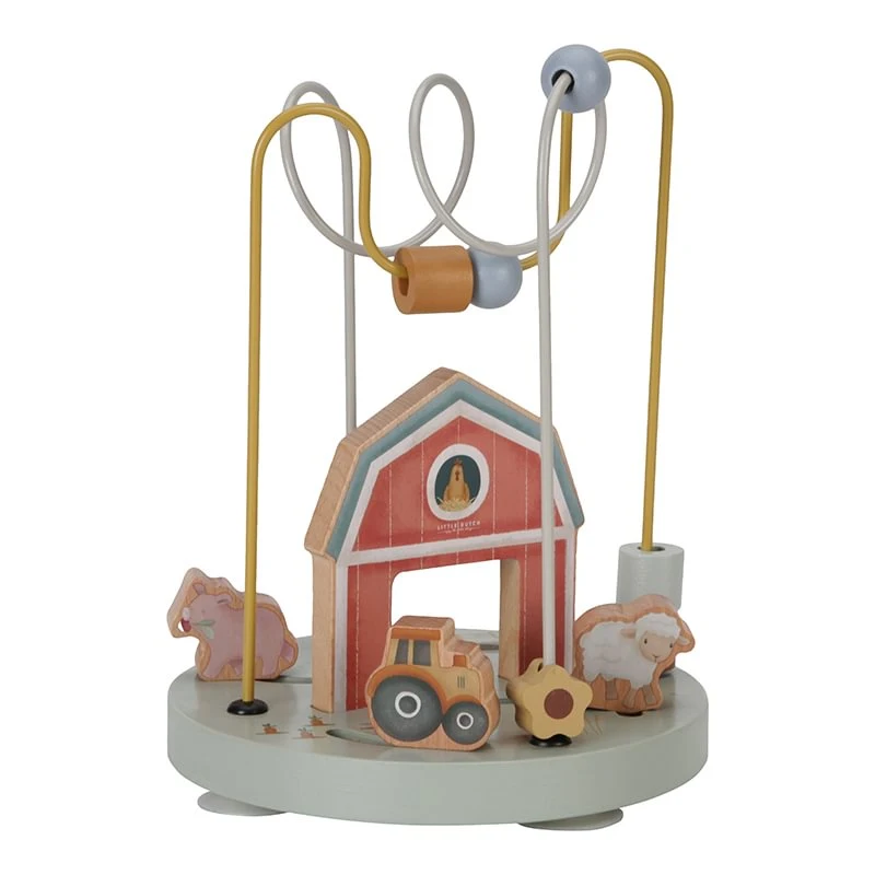 Jucarie din lemn FSC - Spirala cu Activitati - Little Farm - Little Dutch 2
