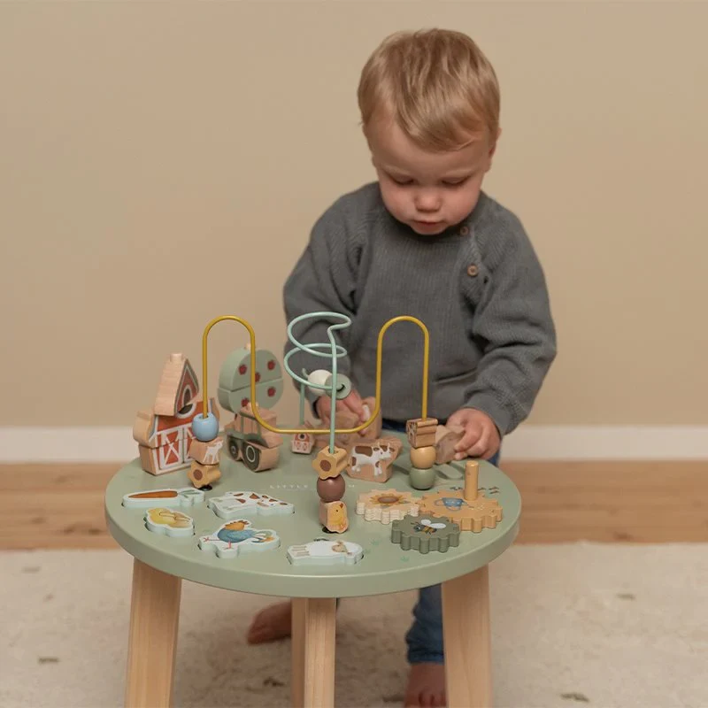 Masuta din lemn FSC cu activitati - Little Farm - Little Dutch 3