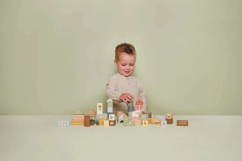 Cuburi de constructie din lemn FSC - Little Farm - Little Dutch LD7145 5
