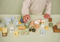 Cuburi de constructie din lemn FSC - Little Farm - Little Dutch LD7145 3