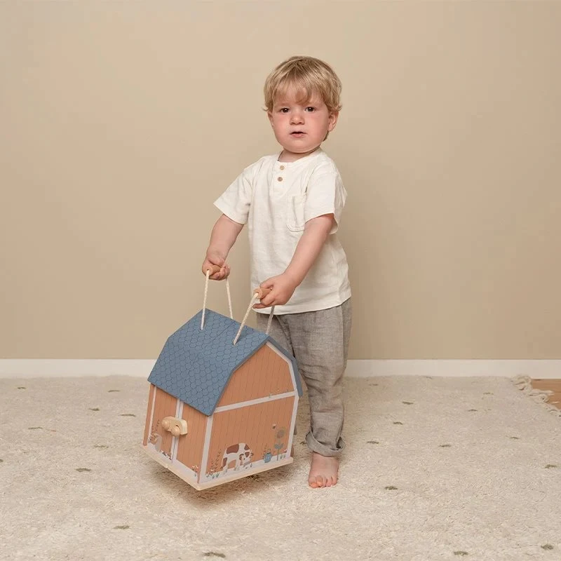Casuta de papusi portabila din lemn FSC - Hambar - Little Farm - Little Dutch 4