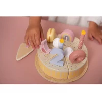 Tort aniversar cu decoratiuni pentru 1-5 ani - Roz - Little Dutch 3