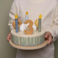 Tort aniversar cu decoratiuni pentru 1-5 ani - Albastru - Little Dutch 4