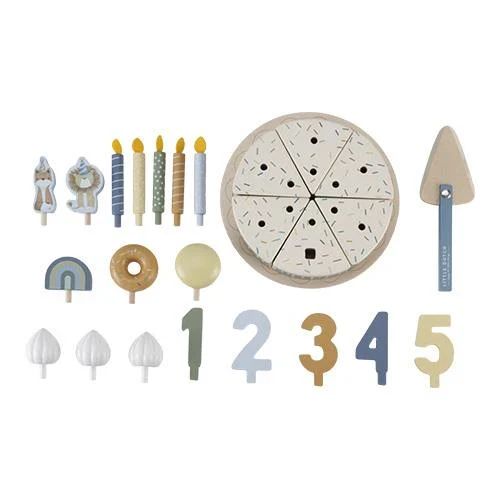Tort aniversar cu decoratiuni pentru 1-5 ani - Albastru - Little Dutch 2
