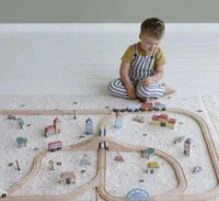 Set de sine de tren din lemn cu 108 piese - Little Railway Collection - Little Dutch 3