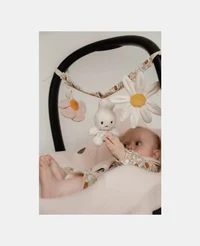 Jucarie senzoriala pentru carucior - Miffy Vintage Little Flowers - Little Dutch 3