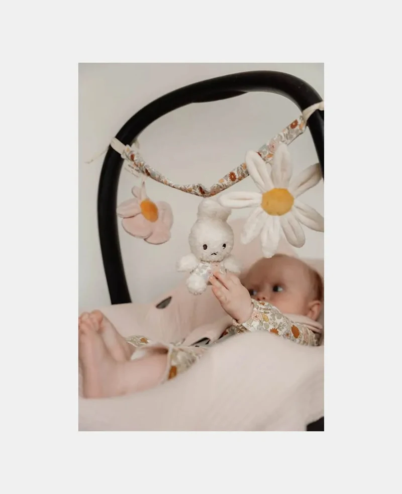Jucarie senzoriala pentru carucior - Miffy Vintage Little Flowers - Little Dutch 3
