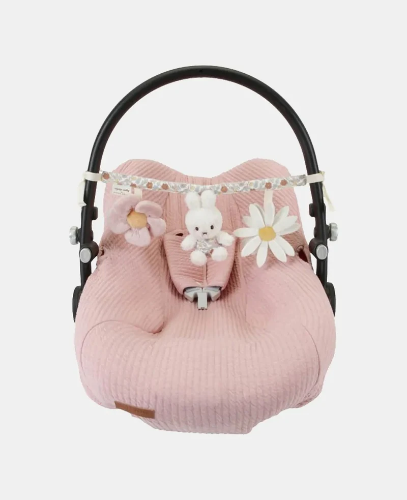 Jucarie senzoriala pentru carucior - Miffy Vintage Little Flowers - Little Dutch 2
