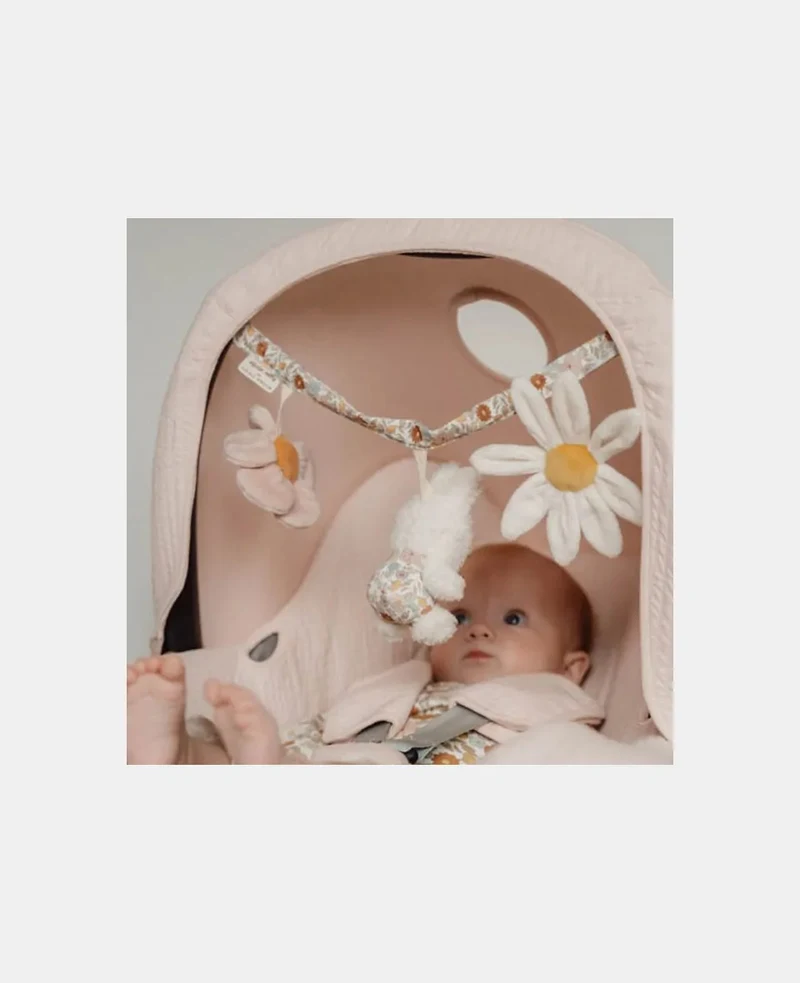 Jucarie senzoriala pentru carucior - Miffy Vintage Little Flowers - Little Dutch 4