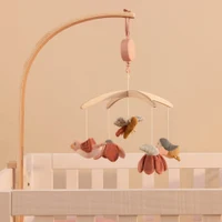 Музыкальный карусель с деревянным держателем – коллекция Flowers & Butterflies – Little Dutch