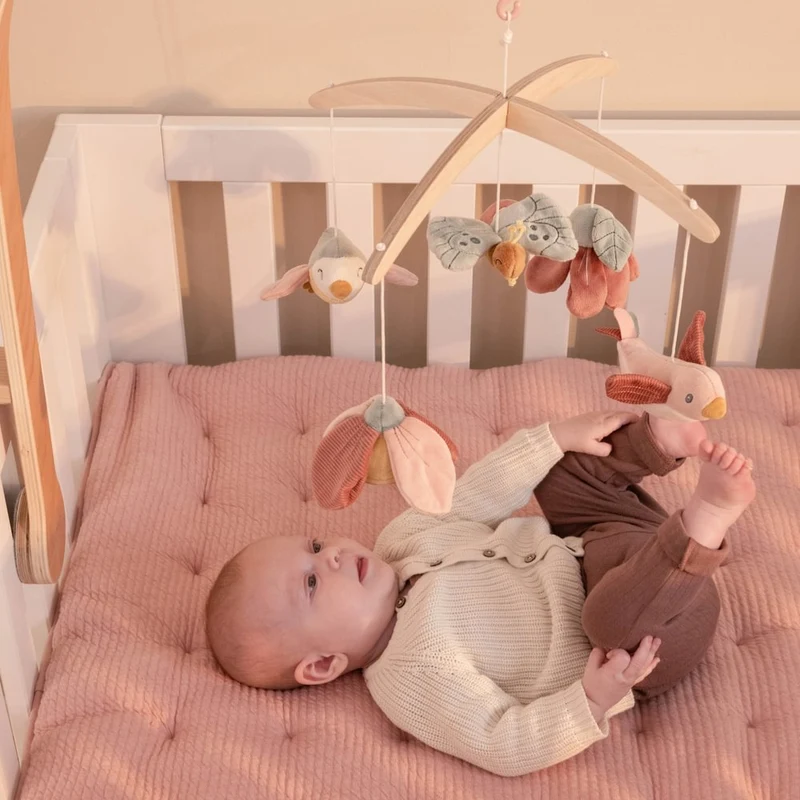 Музыкальный карусель с деревянным держателем – коллекция Flowers & Butterflies – Little Dutch 4