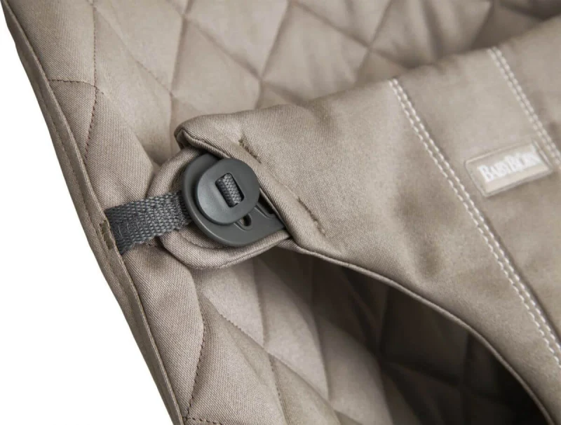 Balansoar BabyBjorn Bliss Sand Grey, Bumbac cu bara de jucarii 2