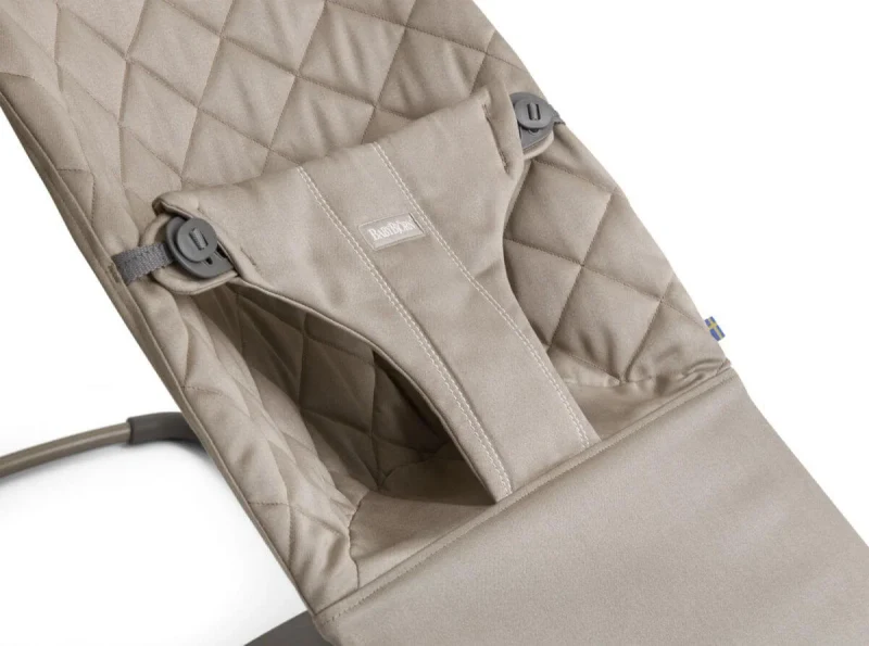 Balansoar BabyBjorn Bliss Sand Grey, Bumbac cu bara de jucarii 5