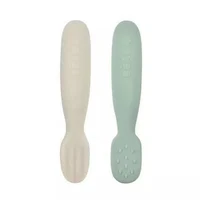 Beaba set 2 lingurite moi 4 luni + sage green/velvet grey B913578