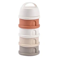 Beaba recipient lapte praf 4 compartimente cottonwhite/terracotta